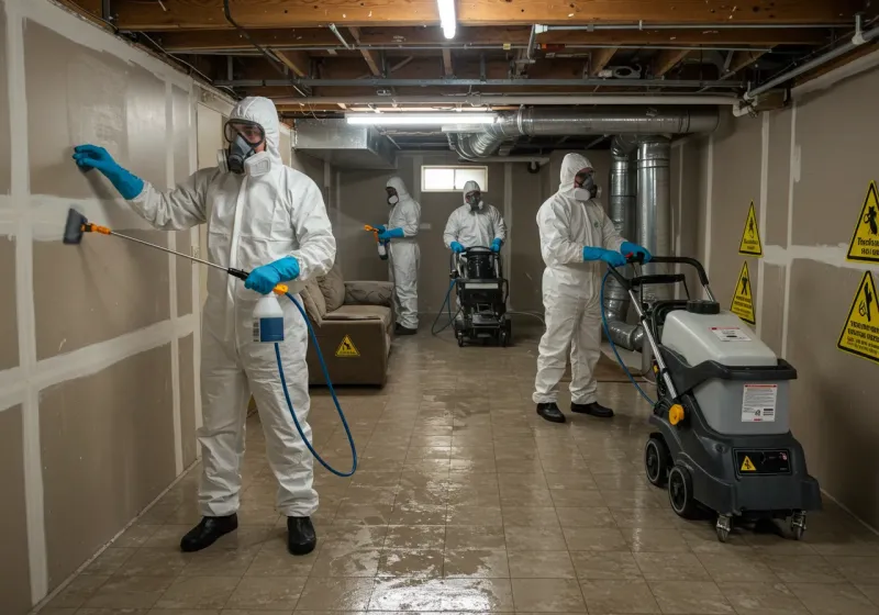 Basement Moisture Removal and Structural Drying process in Colfax, WA